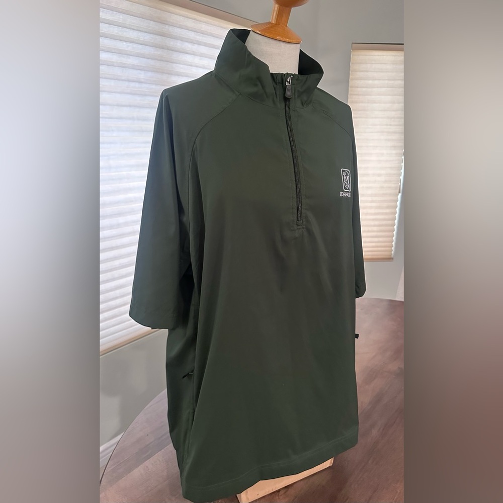 Adidas Golf TPC Deere Run Green Windbreaker Shirt 
Size Men’s Large